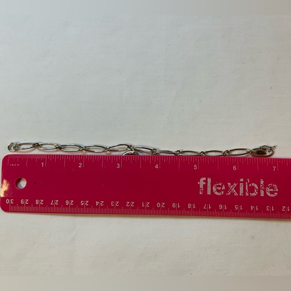 Tiffany & Co. Sterling Silver Open Heart Link Bracelet 7" - Picture 6 of 6